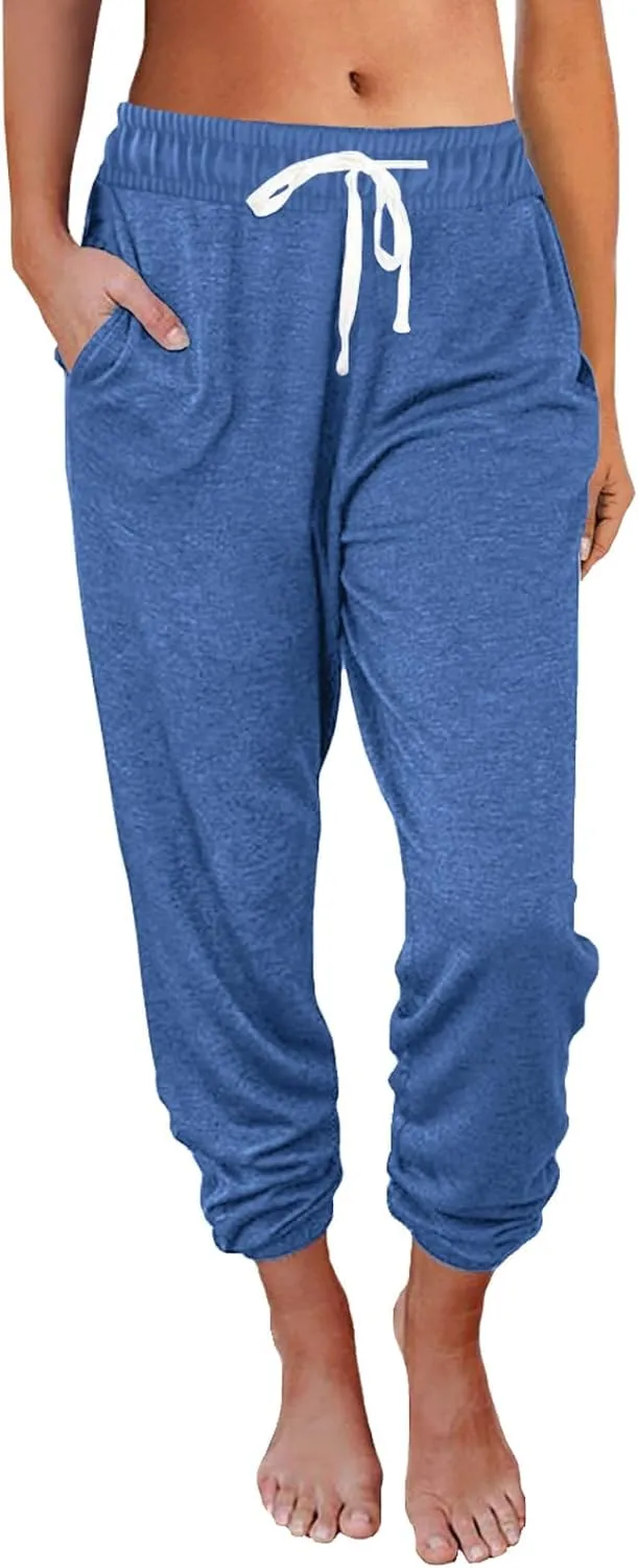 2025 Sweatpants Women Baggy Cinch Bottom Athletic Pants Straight Leg Joggers with Pocket Lounge Pajamas Soft Trousers
