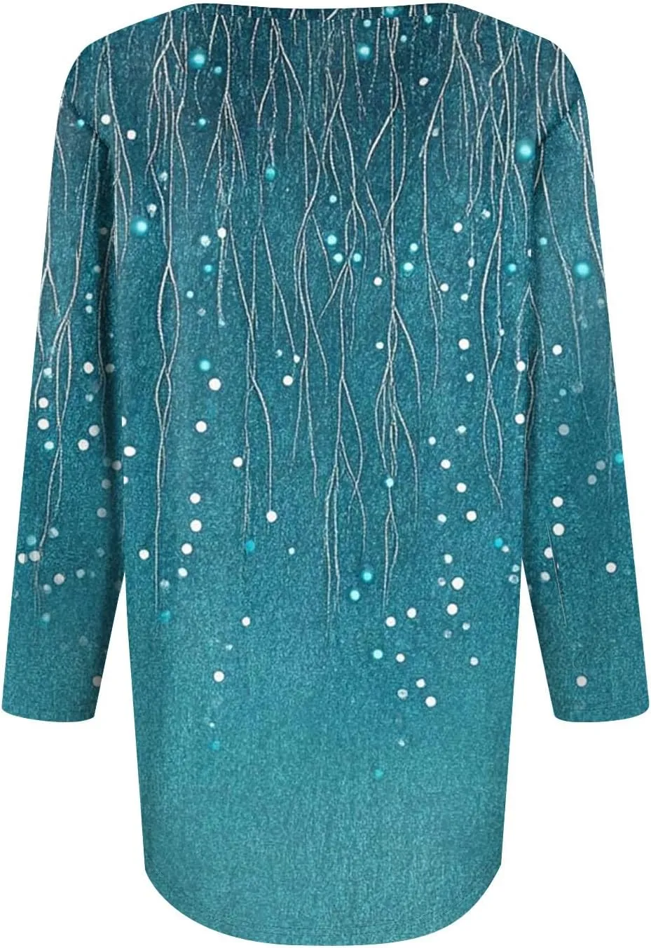 3/4 Length Sleeve Womens Tops Summer Dressy Shirts Crewneck Casual Pleated Tunic Blouses Fashion Loose Fit Clothes