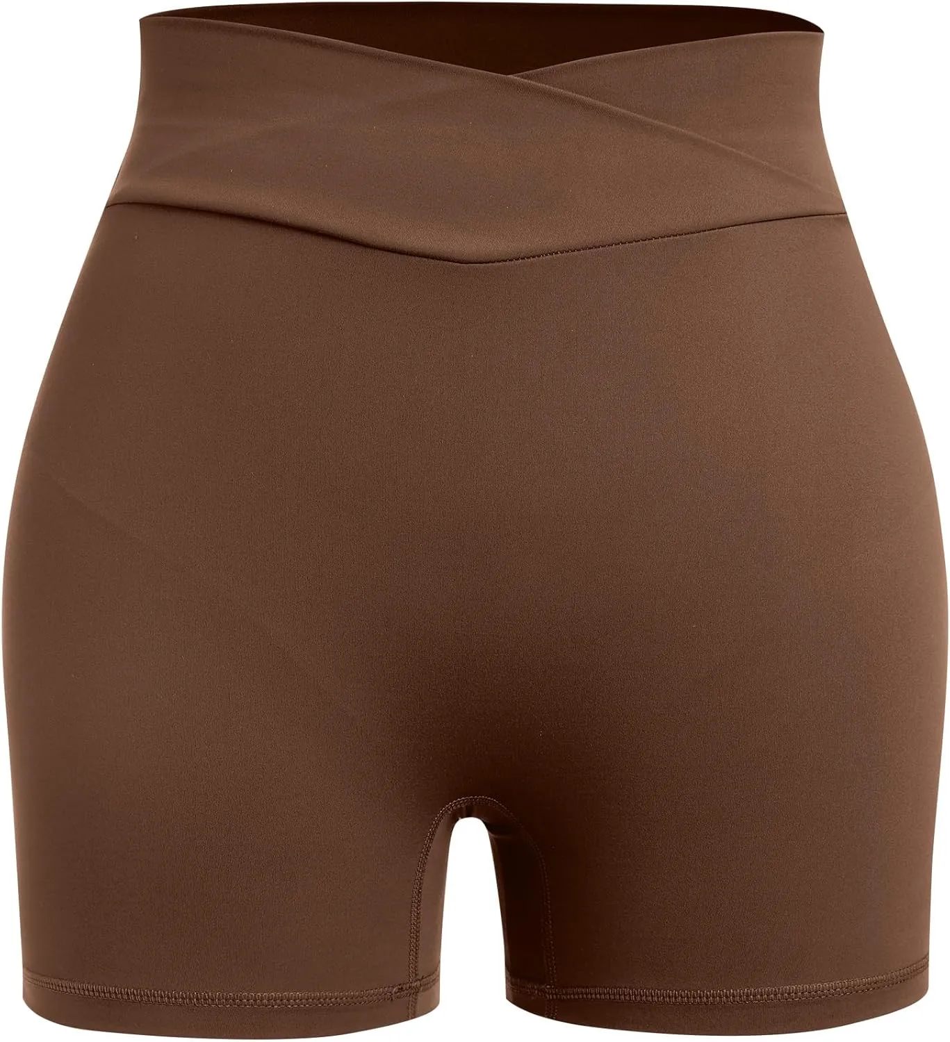 ABOCIW Scrunch Butt Workout Shorts with Pockets for Women Crossover Gym Biker Shorts High Waisted Yoga Booty Shorts