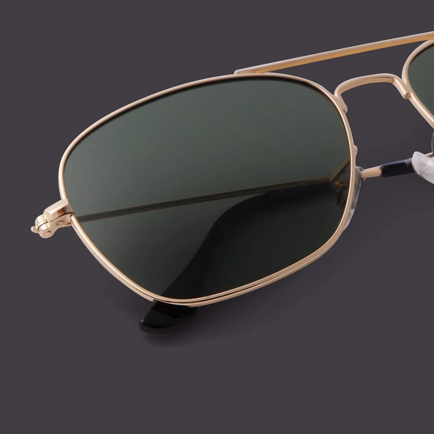 ADE WU Small Polarized Aviator Sunglasses for Women Men Classic Small Gold Square Aviators Shades