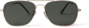 ADE WU Small Polarized Aviator Sunglasses for Women Men Classic Small Gold Square Aviators Shades