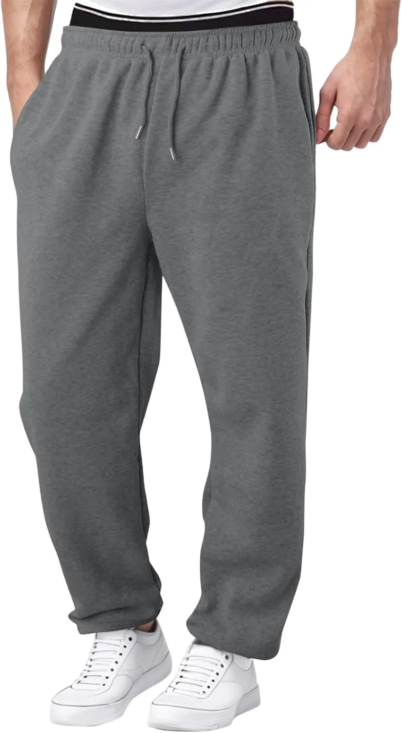 Baggy Sweatpants for Men Mens Joggers Cargopants Clothes Casual Sweatpants Work Solid Sports Pants Drawstring