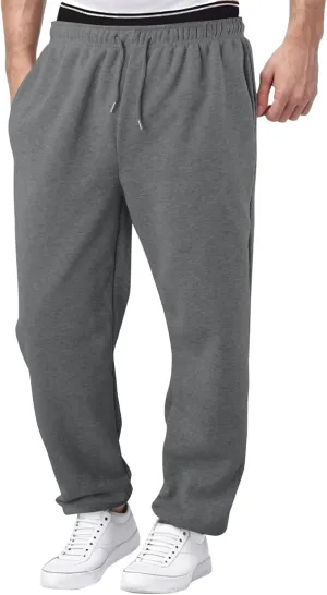 Baggy Sweatpants for Men Mens Joggers Cargopants Clothes Casual Sweatpants Work Solid Sports Pants Drawstring