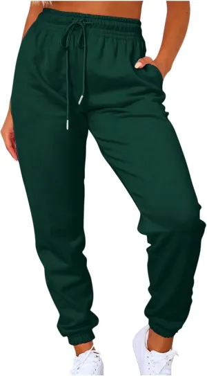 Baggy Sweatpants for Women Girls Teen Plus Size Athletic Joggers Fleece Cargo Pants Drawstring Bottoms Lounge