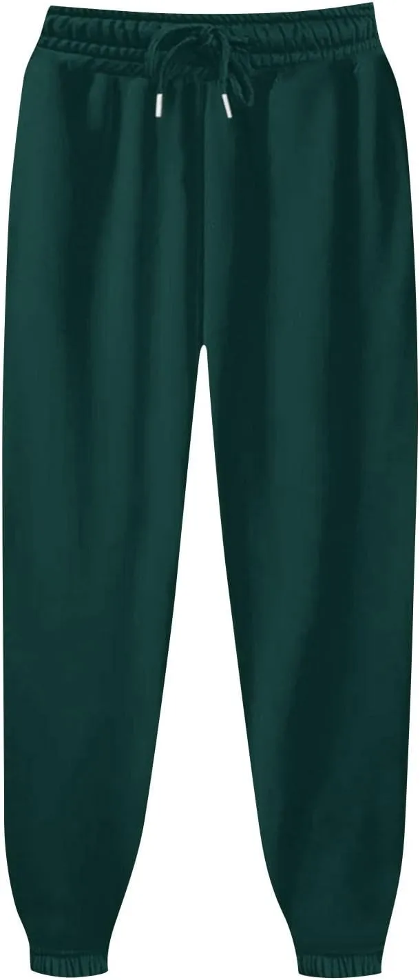 Baggy Sweatpants for Women Girls Teen Plus Size Athletic Joggers Fleece Cargo Pants Drawstring Bottoms Lounge