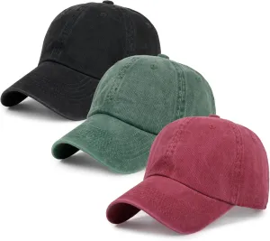 Baseball Caps Men Women Unisex Washed Cotton Adjustable Golf Dad Hat