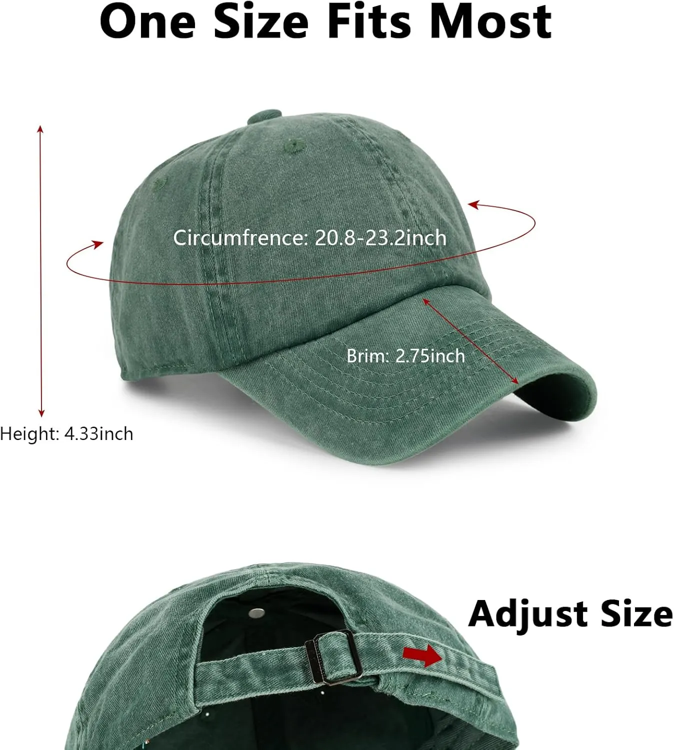 Baseball Caps Men Women Unisex Washed Cotton Adjustable Golf Dad Hat