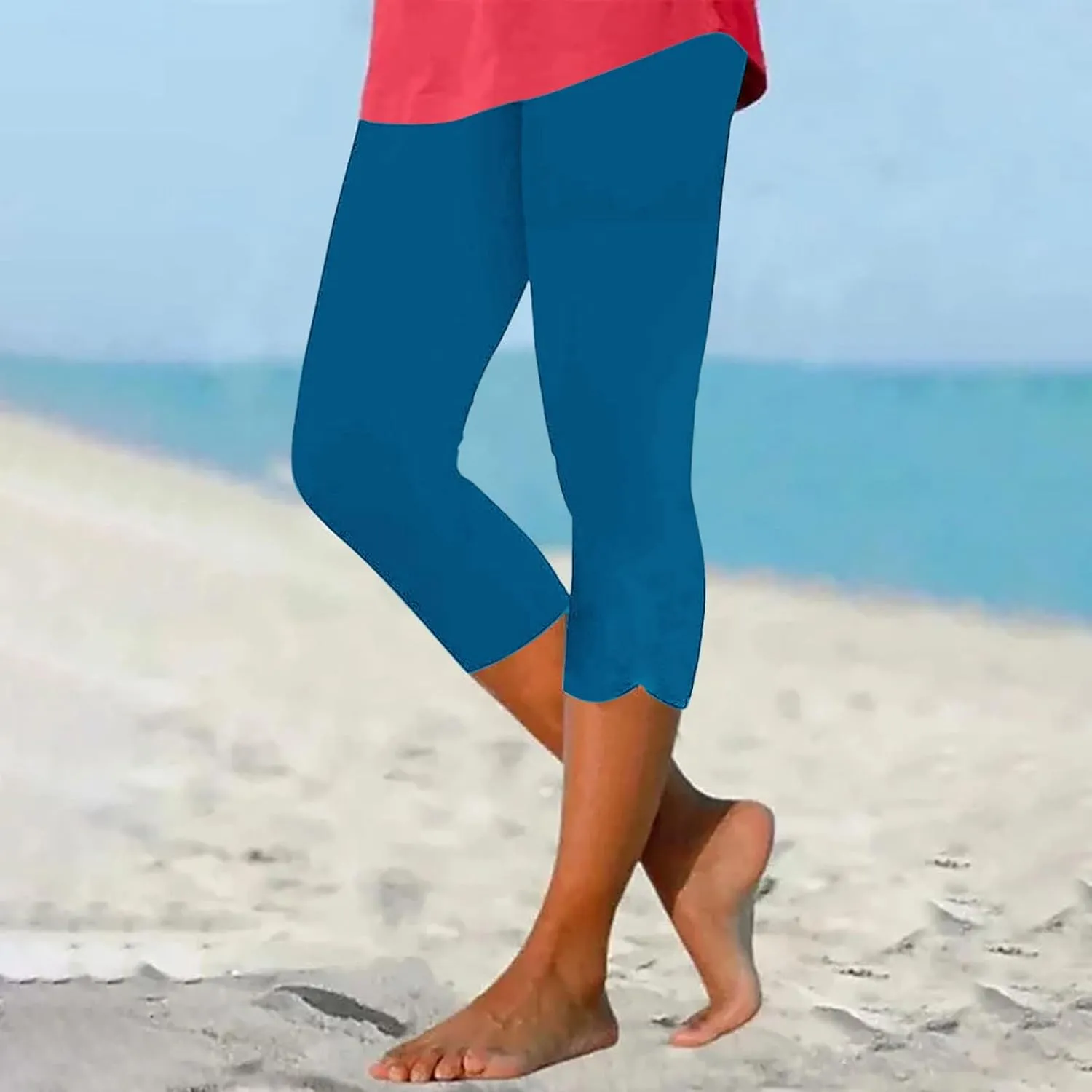 Beach Elastic Gym Leggings for Women High Waist Tummy Control Butt Lifting Cutout Colored Tights Yoga Soft Yoga Pants