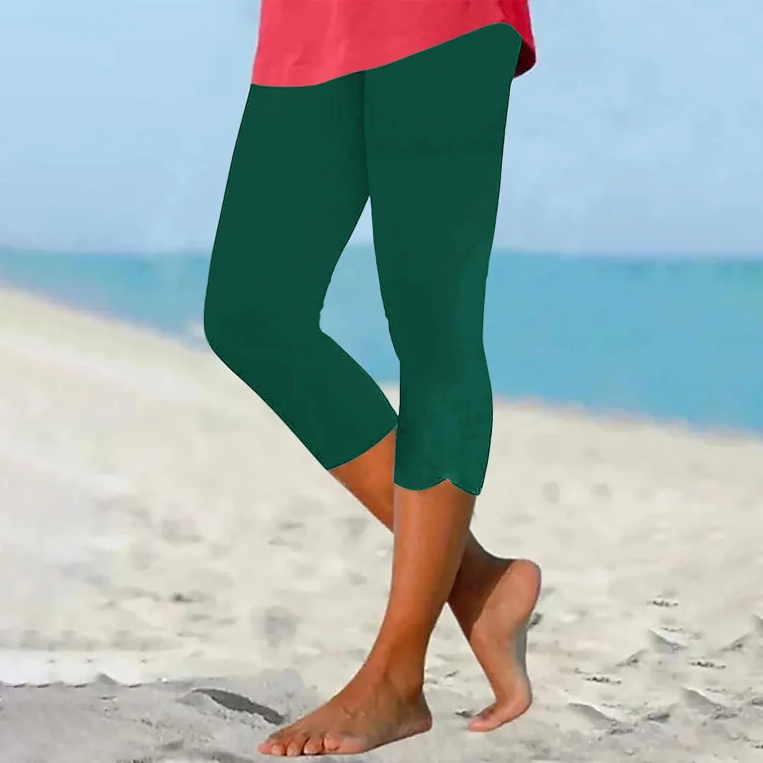 Beach Elastic Gym Leggings for Women High Waist Tummy Control Butt Lifting Cutout Colored Tights Yoga Soft Yoga Pants