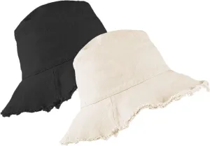 Bucket-Hat-Distressed Sun-Protection Washed-Cotton Beach-Sun-Hat - Summer-Wide-Brim(3.2inch Brim) Beach-Cap(Size:S-M)