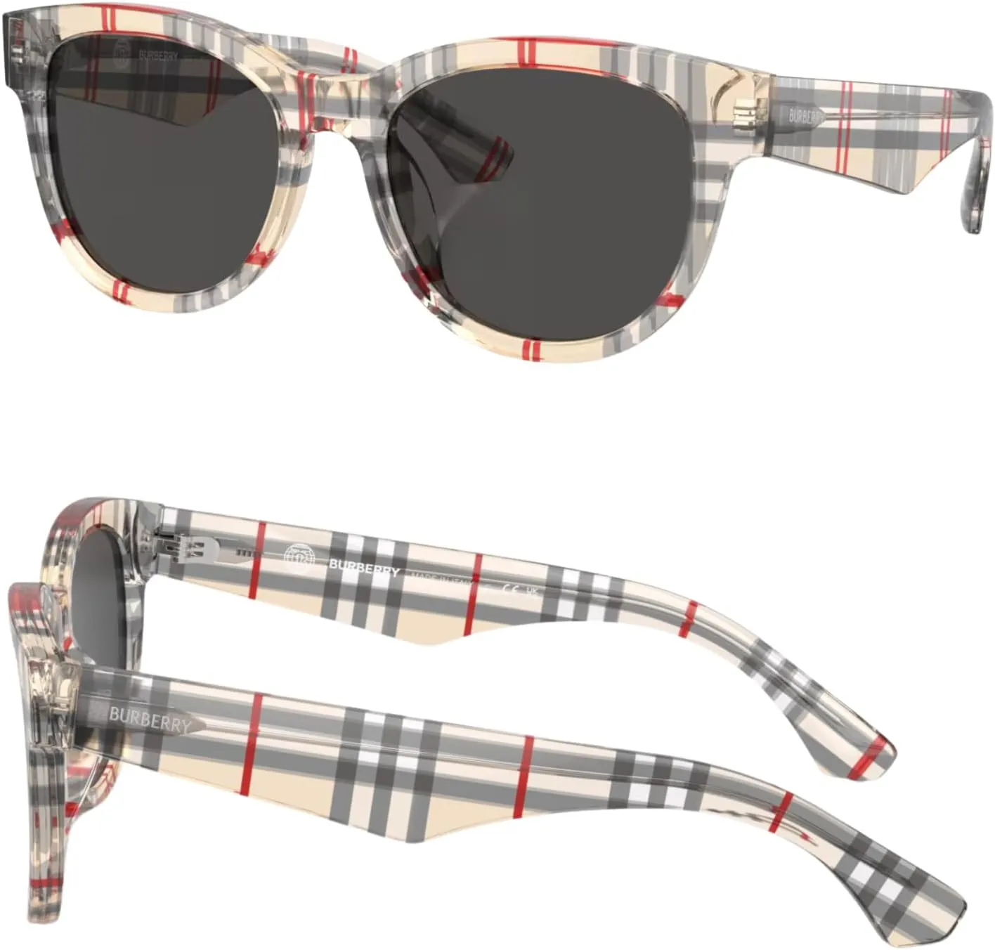 BURBERRY BE4393 Cat-Eye Shape Sunglasses With Eyewear Kit Bundle - Sun Glasses with High Bridge Fit - Women's Designer Sunglasses