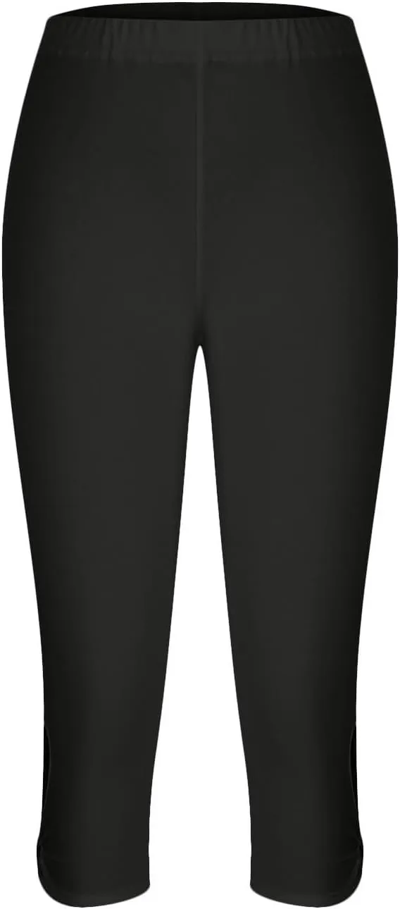 Capri Leggings for Women 2025 Cutout Yoga Capris Summer High Waist Crop Tights Workout Compression Pants with Pockets