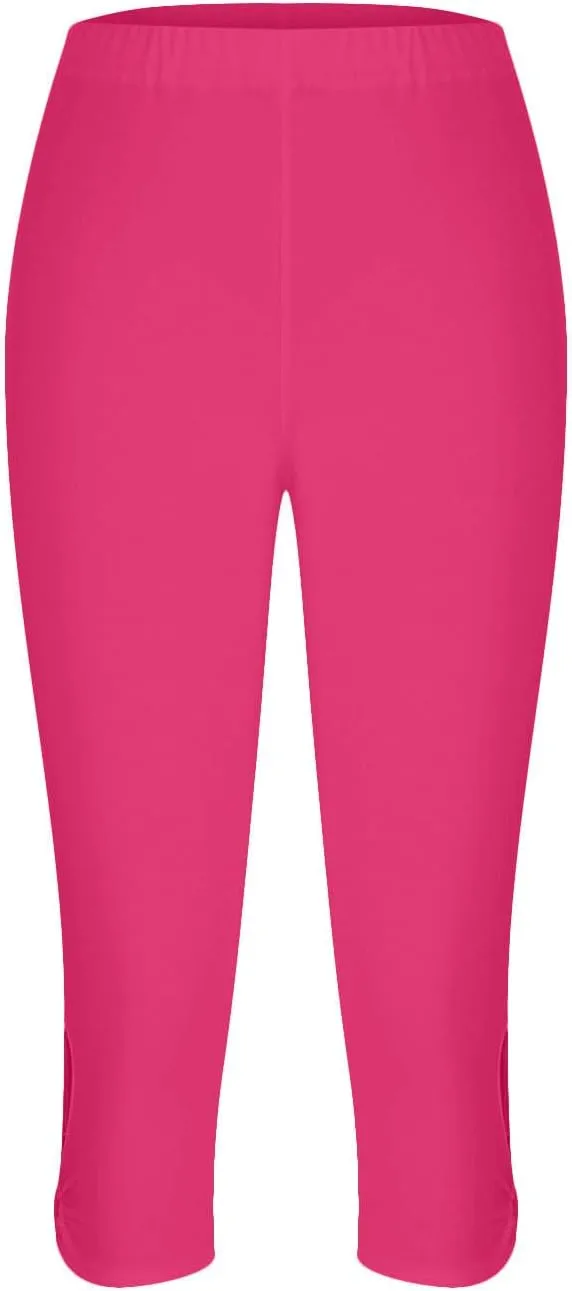 Capri Leggings for Women 2025 Cutout Yoga Capris Summer High Waist Crop Tights Workout Compression Pants with Pockets