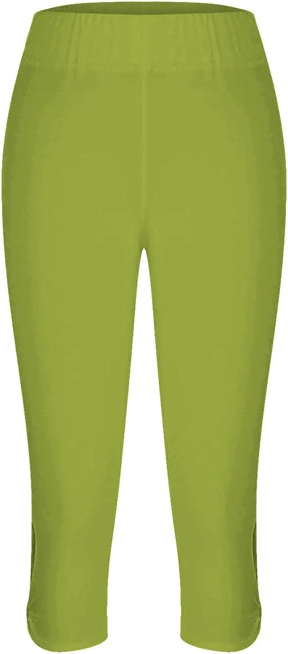 Capri Leggings for Women 2025 High Waisted Knee Length Workout Yoga Pants with Cutout Skinny Compression Tights