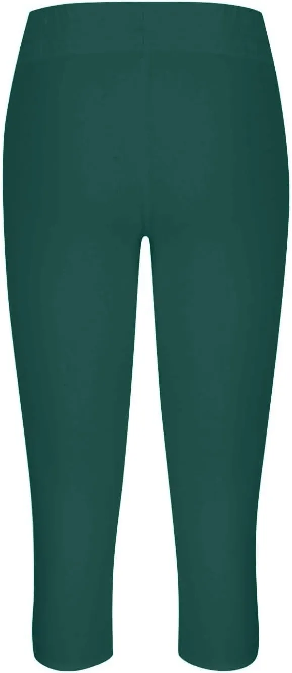 Capri Leggings for Women 2025 High Waisted Knee Length Workout Yoga Pants with Cutout Skinny Compression Tights