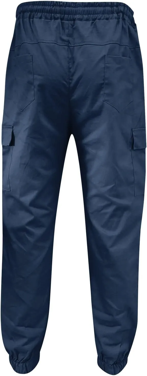 Cargo Pants for Men Big and Tall Pants for Men with Zipper Casual Pockets Street Sports Men's Slim Jogging Sweatpants