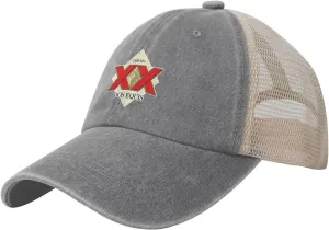 Cerveza Xx Dos Equis Logo Adjustable Baseball Cap Sport Vintage Washed Mesh Baseball Cap