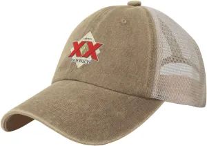 Cerveza Xx Dos Equis Logo Adjustable Baseball Cap Sport Vintage Washed Mesh Baseball Cap
