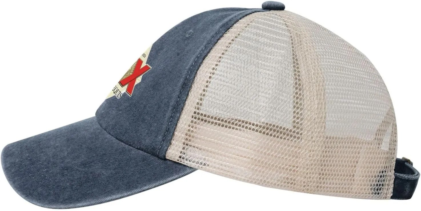 Cerveza Xx Dos Equis Logo Adjustable Baseball Cap Sport Vintage Washed Mesh Baseball Cap