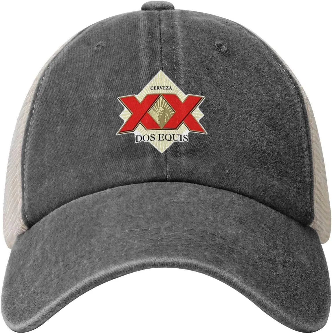 Cerveza Xx Dos Equis Logo Adjustable Baseball Cap Sport Vintage Washed Mesh Baseball Cap
