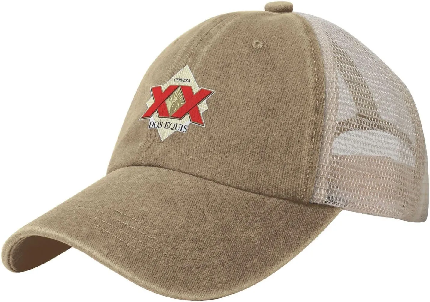Cerveza Xx Dos Equis Logo Adjustable Baseball Cap Sport Vintage Washed Mesh Baseball Cap