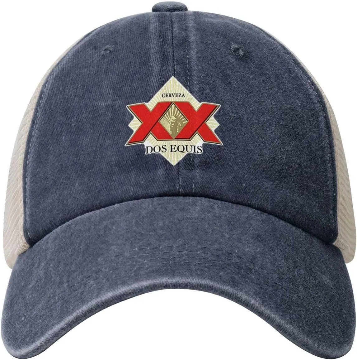 Cerveza Xx Dos Equis Logo Adjustable Baseball Cap Sport Vintage Washed Mesh Baseball Cap