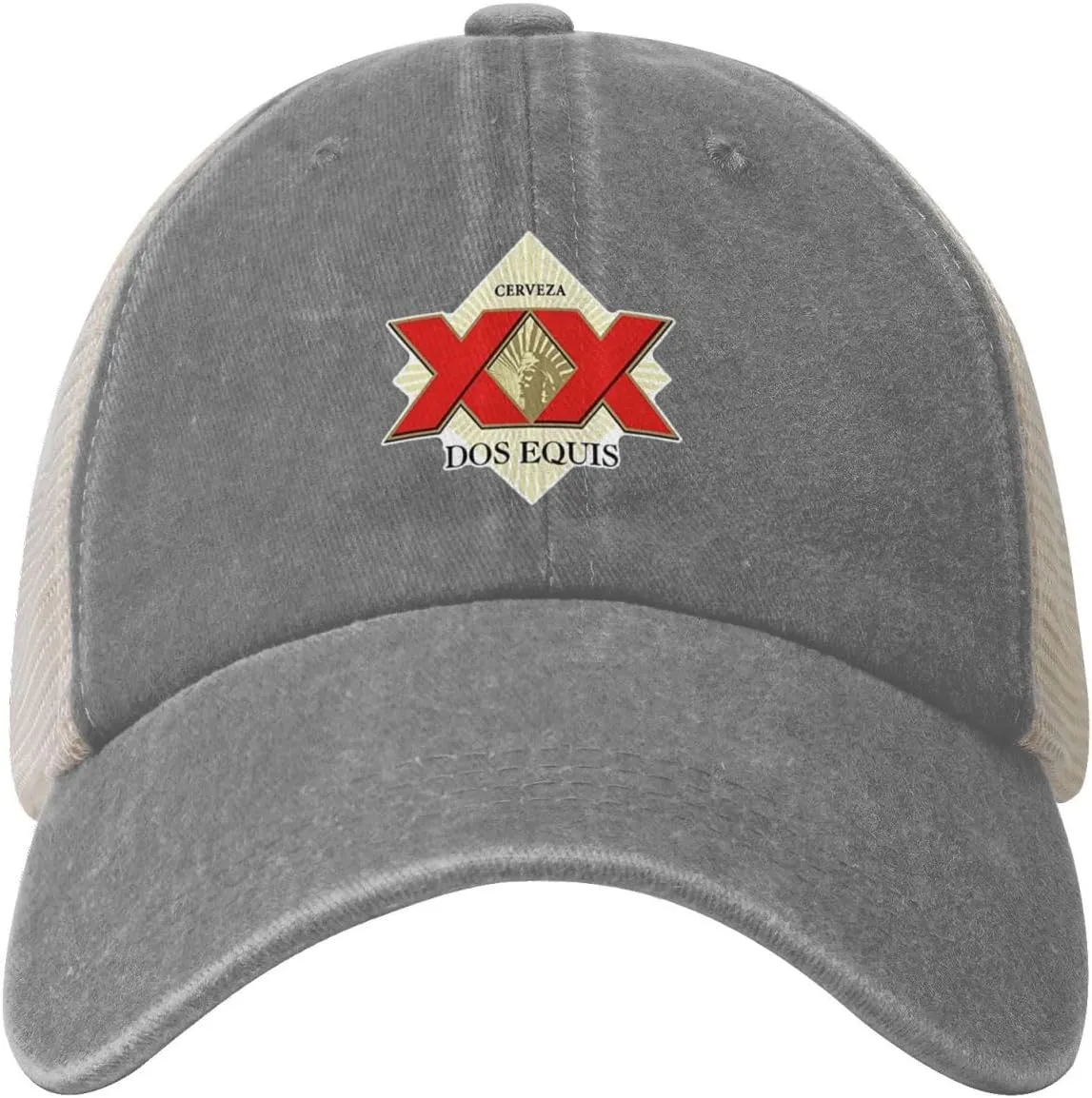 Cerveza Xx Dos Equis Logo Adjustable Baseball Cap Sport Vintage Washed Mesh Baseball Cap