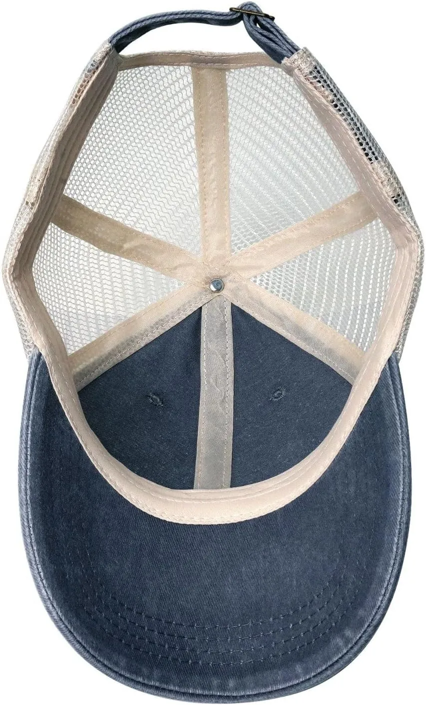 Charlotte Stone Crabs Hat Adjustable Athletic Vintage Washed Distressed Mesh Baseball Cap