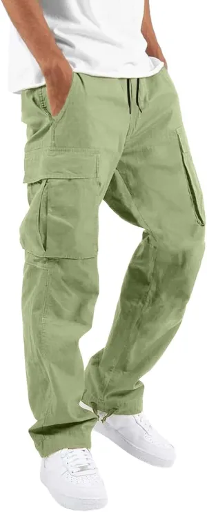 Chinos Trousers Men Linen Hiking Tactical Elastic Waist Smarty Skinny Public Wide Leg Casual Motorcycle with