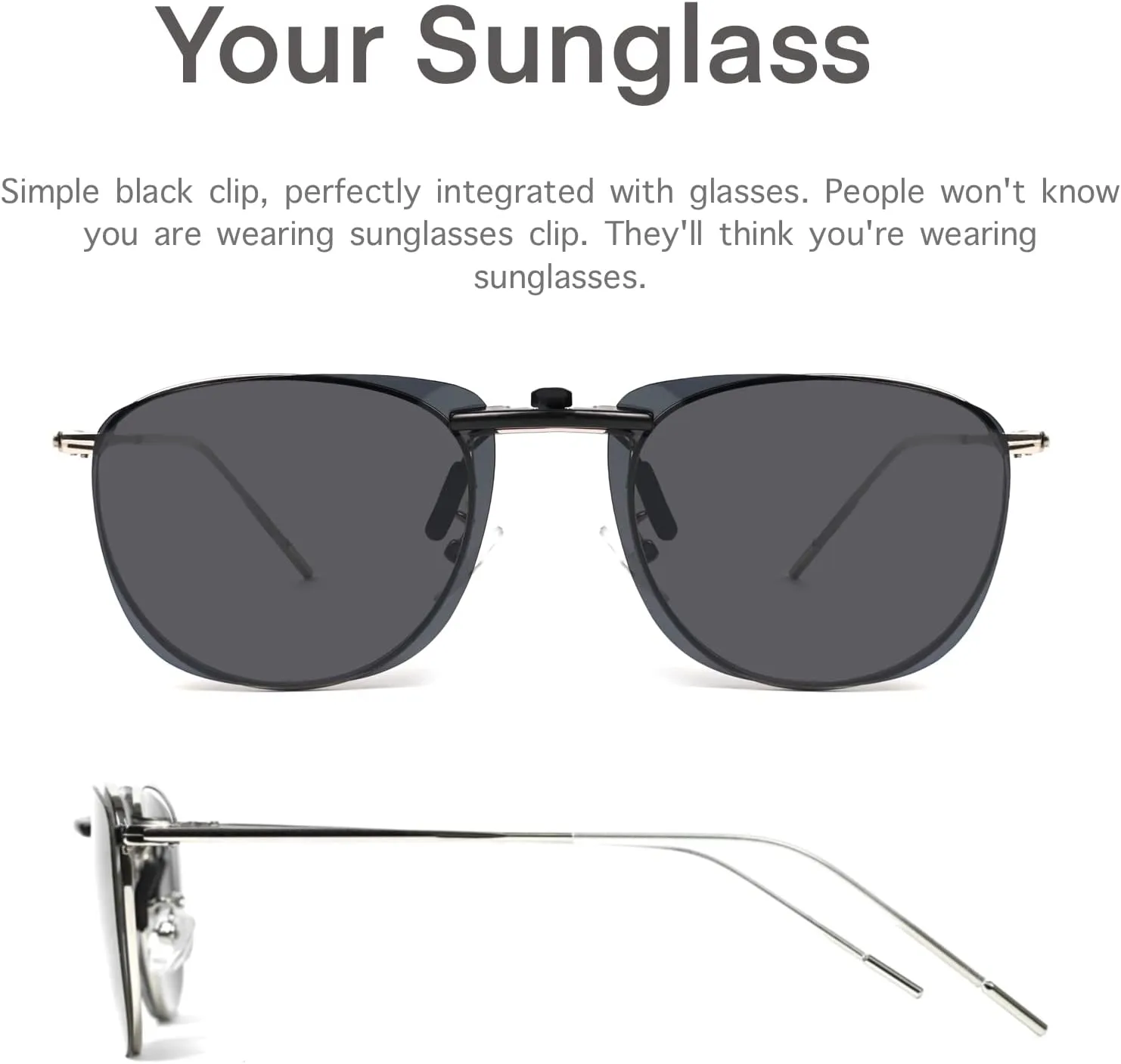 Clip On Sunglasses Polarized Clip On Sunglasses Over Prescription Glasses Non-Flip Up