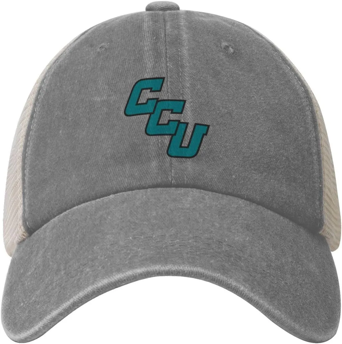 Coastal Carolina University Hat Adjustable Athletic Vintage Washed Distressed Mesh Baseball Cap