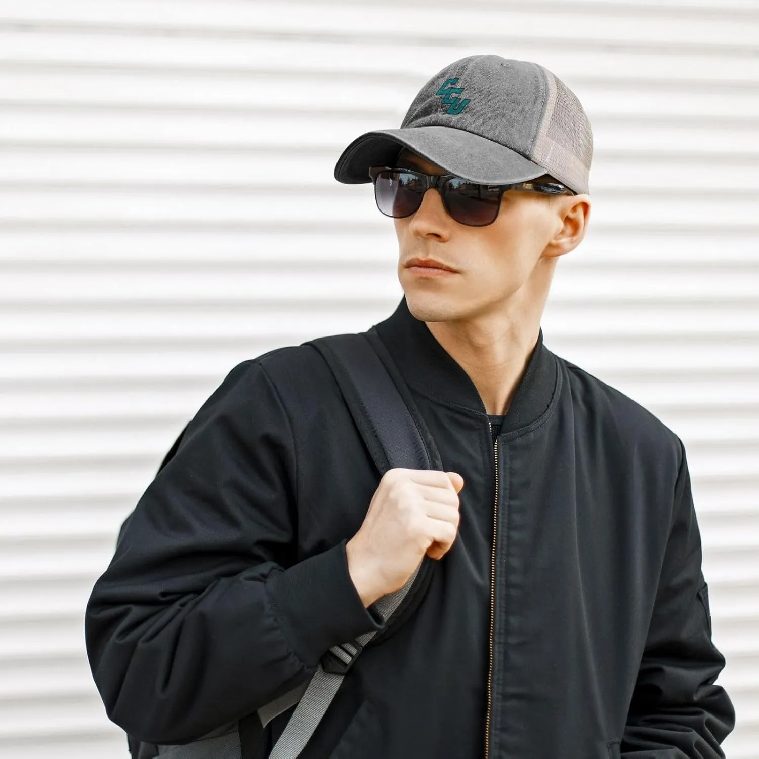 Coastal Carolina University Hat Adjustable Athletic Vintage Washed Distressed Mesh Baseball Cap