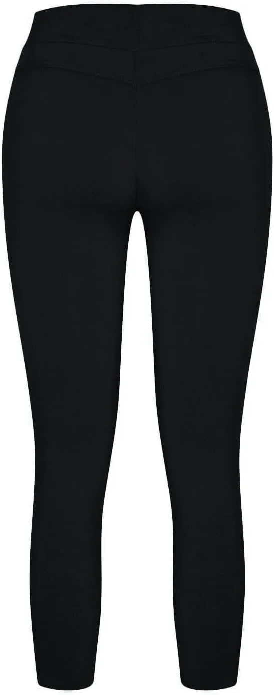 Cutout Ripped Leggings for Women Tummy Control with Pockets High Waist Drawstring Pants Stretchy Skinny Yoga Pants