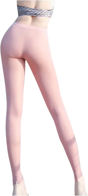 Dademeo Tight Leggings High Waist Leggings Womens Plus Size Leggings Comfy Stretch Lightweight Sheer Slim Fit Pants for Women