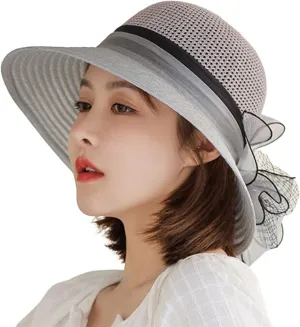 Derby Hat Women Organza Fascinator Church Bridal Wedding Tea Party Hat Elegant Wide Brim Sunhat Easter Outfit