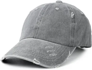 Distressed Baseball Cap Dad Hats for Men Women Vintage Washed Cotton Trucker Hat Adjustable Low Profile Ball Caps