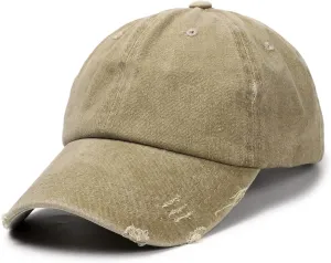 Distressed Baseball Cap Dad Hats for Men Women Vintage Washed Cotton Trucker Hat Adjustable Low Profile Ball Caps