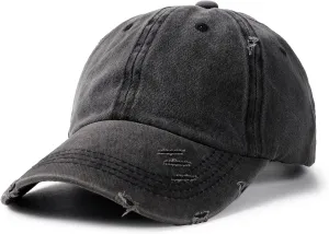 Distressed Baseball Cap Dad Hats for Men Women Vintage Washed Cotton Trucker Hat Adjustable Low Profile Ball Caps