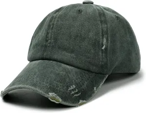 Distressed Baseball Cap Dad Hats for Men Women Vintage Washed Cotton Trucker Hat Adjustable Low Profile Ball Caps