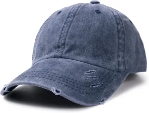 Distressed Baseball Cap Dad Hats for Men Women Vintage Washed Cotton Trucker Hat Adjustable Low Profile Ball Caps
