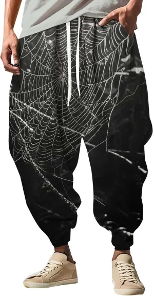 Drawstring Elastic Waist Baggy Sweatpants Trousers Sweatpants Mens Loungg Pants Mens Baggy Pants Samurai