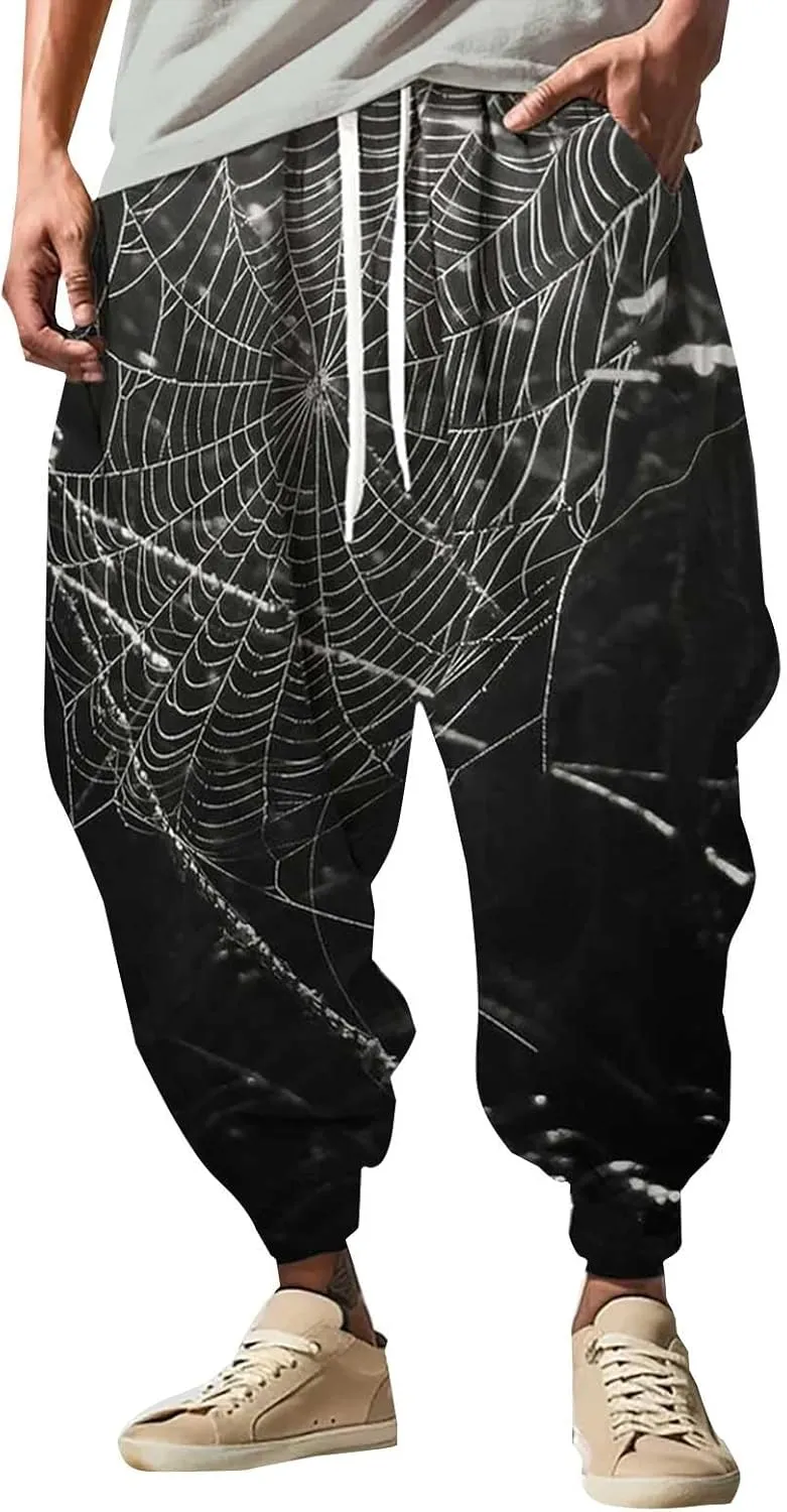 Drawstring Elastic Waist Baggy Sweatpants Trousers Sweatpants Mens Loungg Pants Mens Baggy Pants Samurai