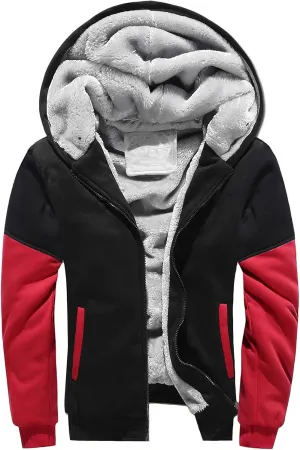 DuDubaby Light Up Hoodies for Men Autumn and Winter Color Loose Casual Plush Jacket