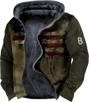 Dudubaby Long Fleece Hoodie Softest Hoodie Men'S Casual Camouflage Sports Sweatshirt Long Sleeve Zipper Hooded Jacket Coat
