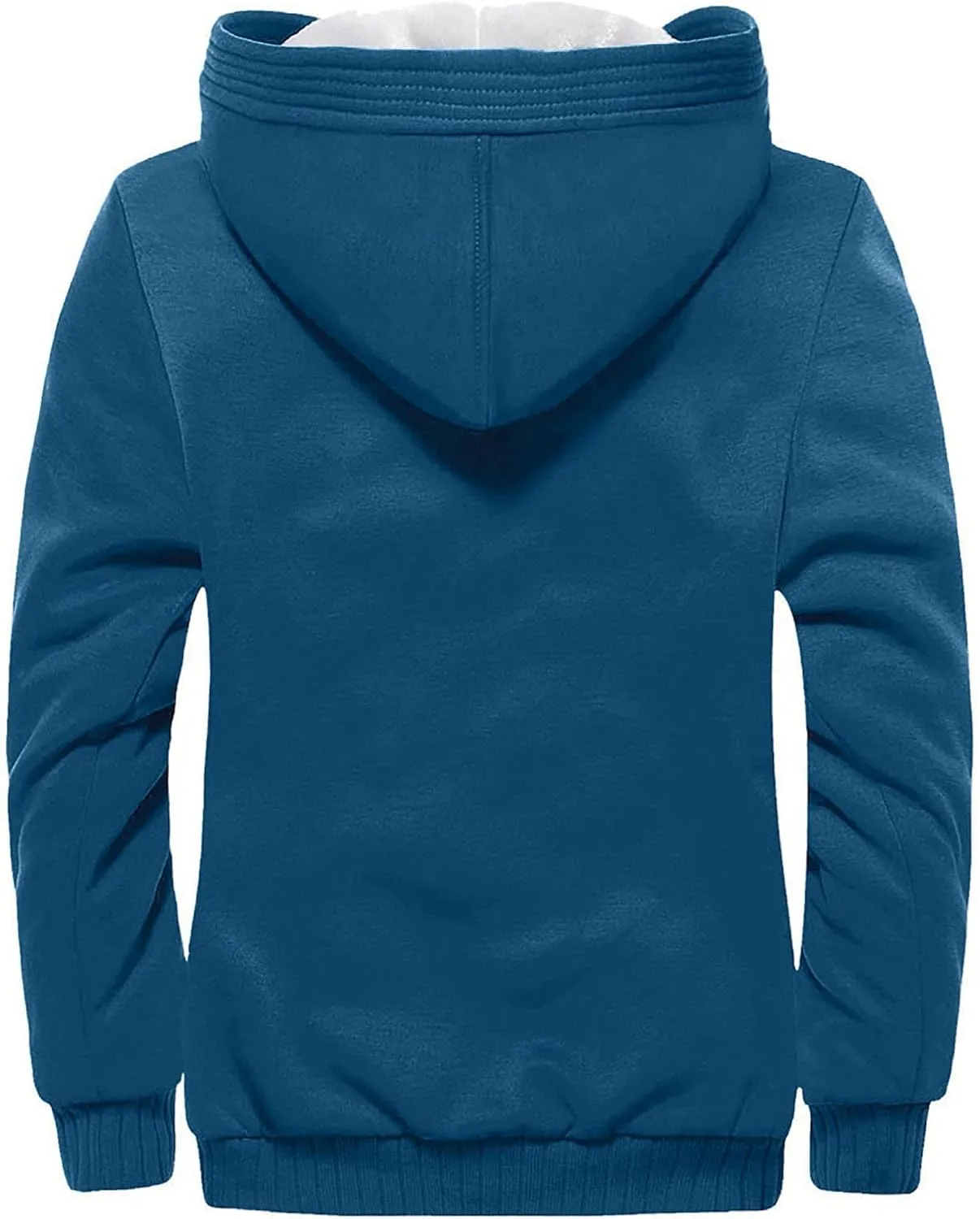 DuDubaby Men Long Sleeve Hoodie Hoodie Winter Warm Fleece Zipper Sweater Jacket Outwear Coat