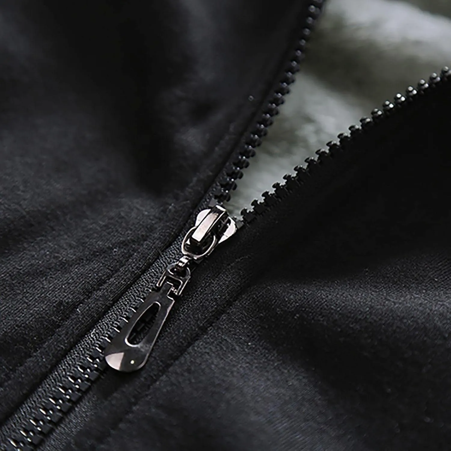DuDubaby Men's Autumn and Winter Color Loose Casual Plush Jacket