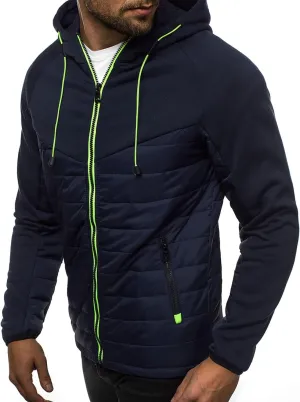 DuDubaby Men's Casual Camouflage Sports Sweatshirt Long Sleeve Zipper Hooded Jacket Coat