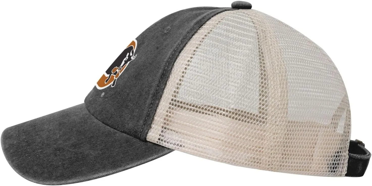 Durham Bulls Logo Hat Adjustable Athletic Vintage Washed Distressed Mesh Baseball Cap