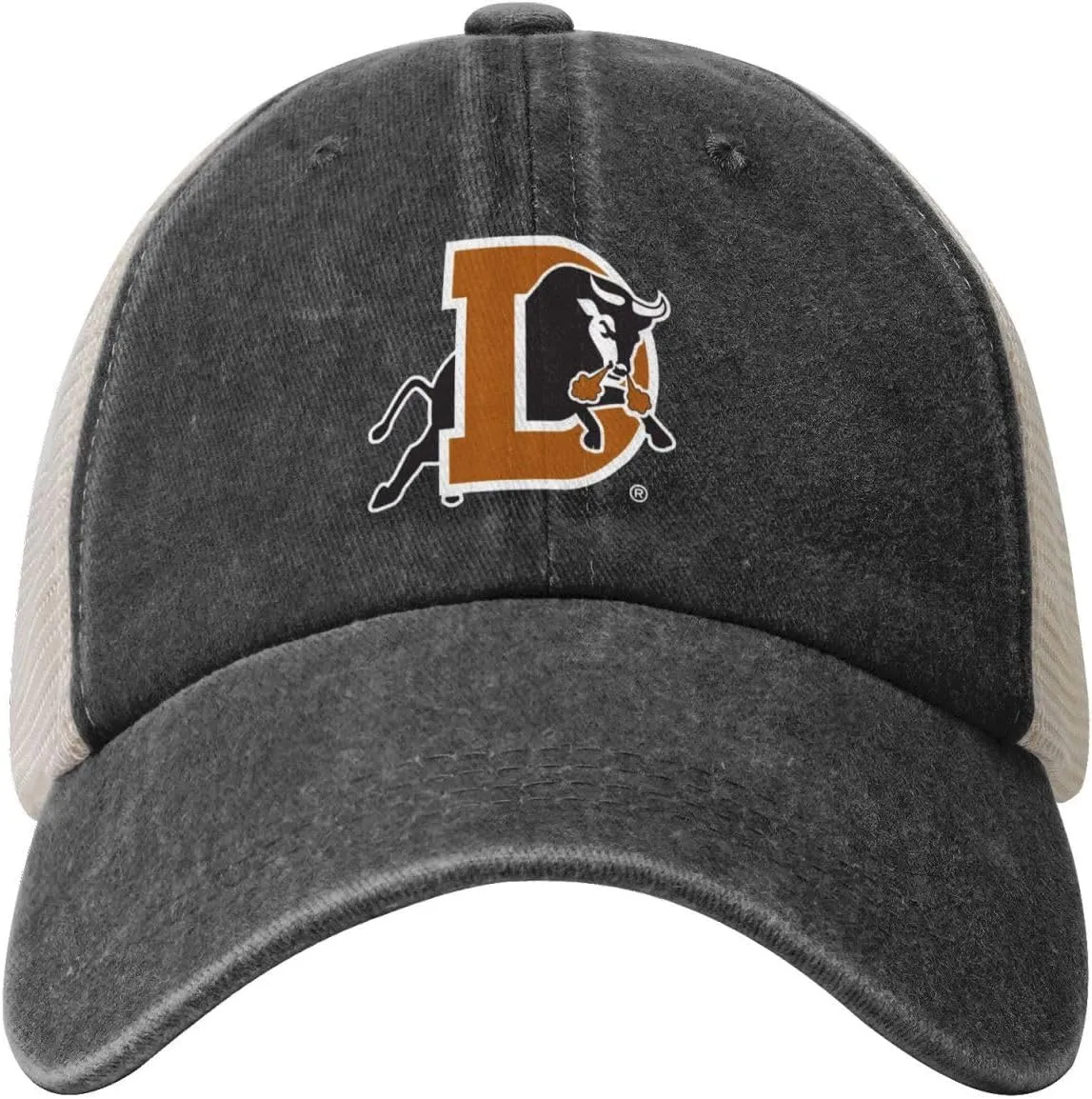 Durham Bulls Logo Hat Adjustable Athletic Vintage Washed Distressed Mesh Baseball Cap