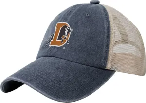 Durham Bulls Logo Hat Adjustable Athletic Vintage Washed Distressed Mesh Baseball Cap